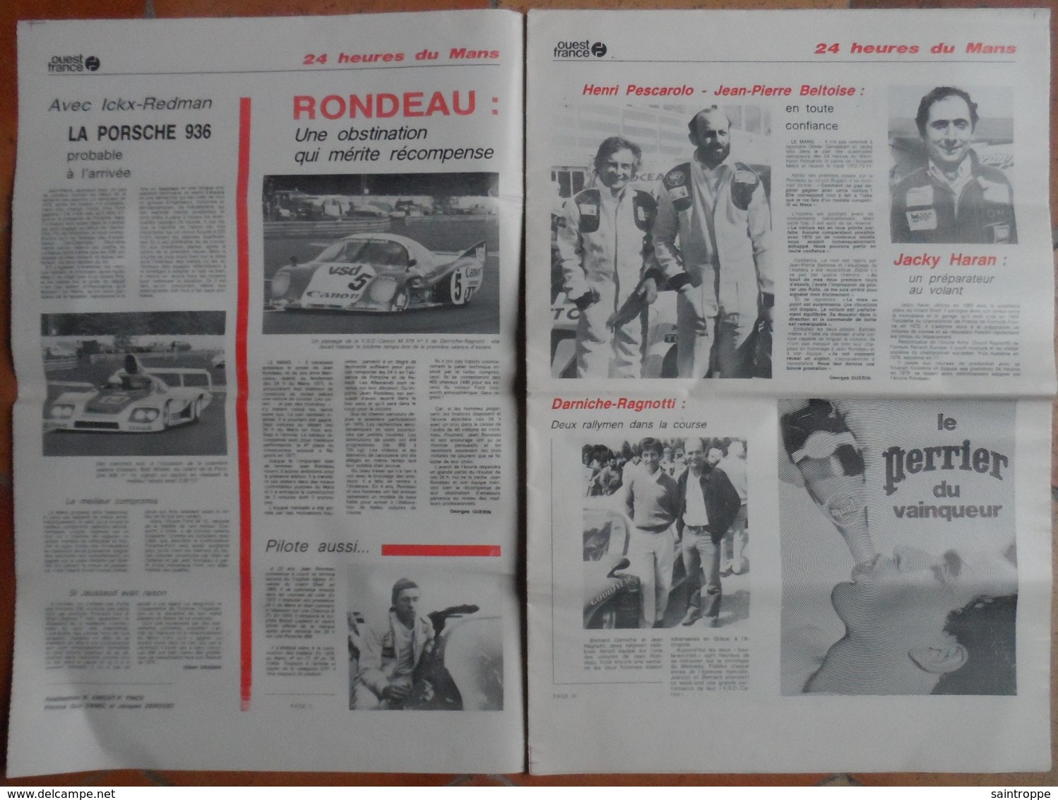 24 H Du Mans 1979.Espoir Pour Jean Rondeau.Paul Newman.Brian Redman.Derek Bell. - 1950 à Nos Jours