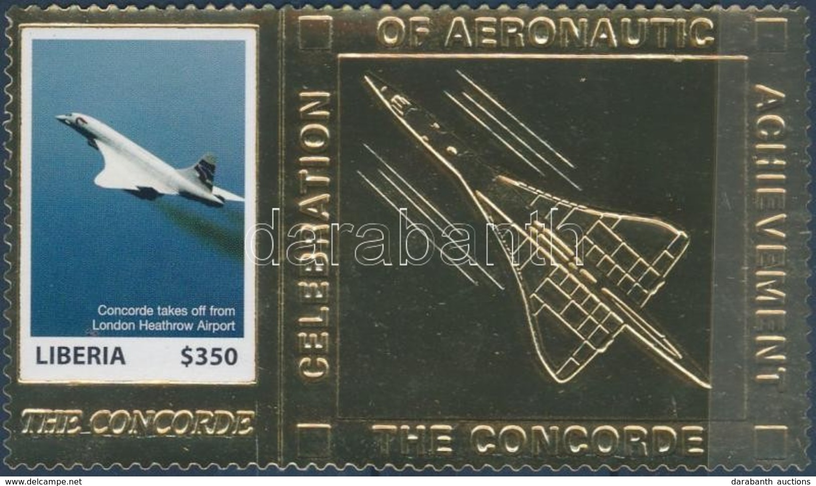 ** 2007 A Concorde Repülőgép Aranyfóliás Bélyeg Mi 5257 - Other & Unclassified