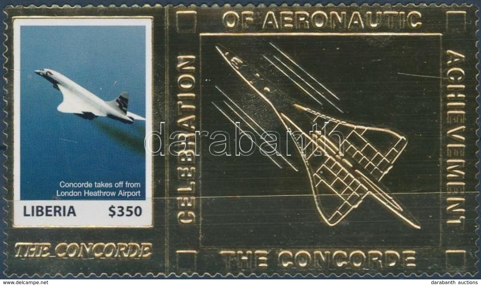 ** 2007 A Concorde Repülőgép Aranyfóliás Bélyeg Mi 5257 - Other & Unclassified