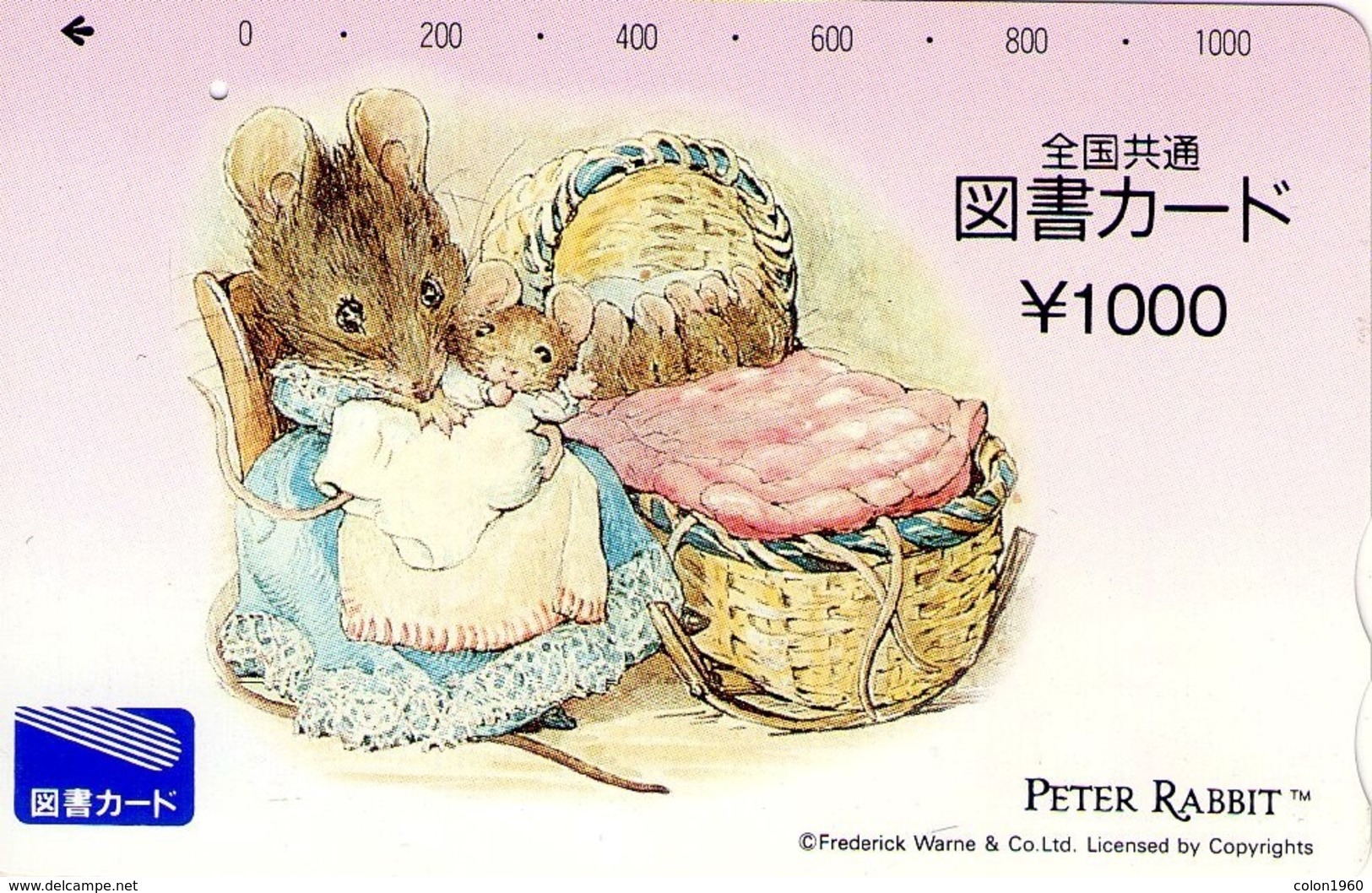 JAPON. GIFT CARD. Peter Rabbit. JP-Tosho-rabbit-002-01. (157) - Tarjetas De Regalo