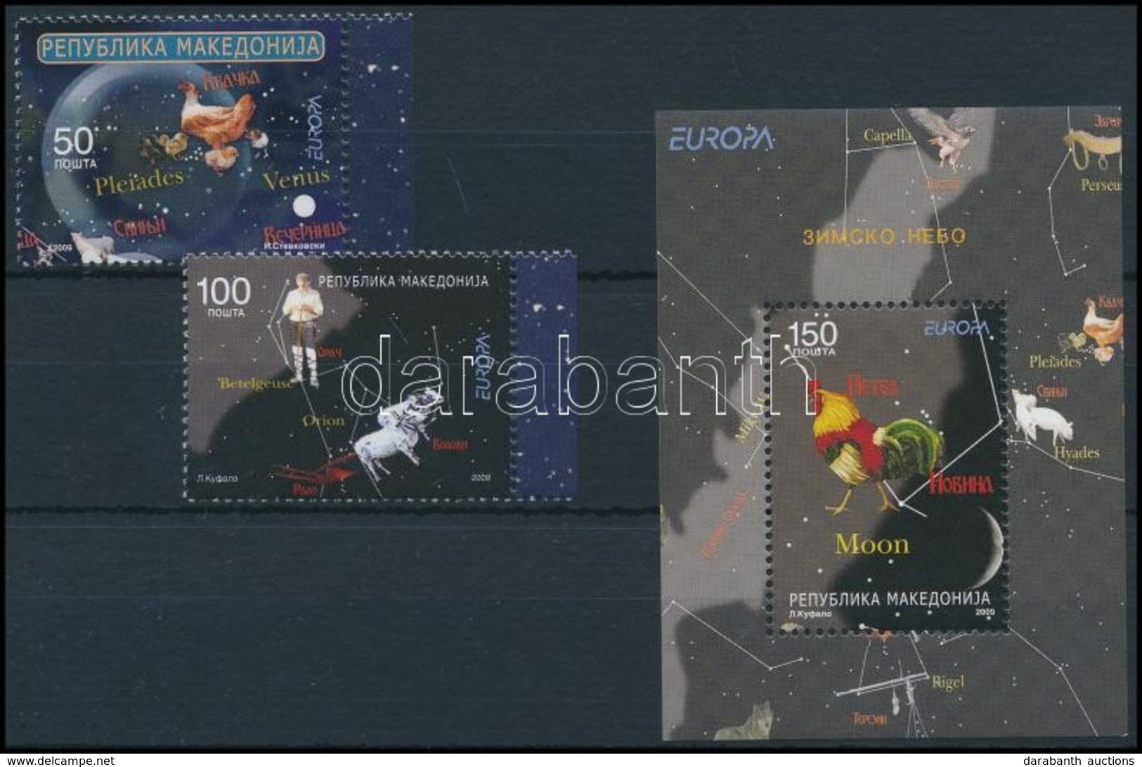 ** 2009 Asztronómia Sor + Blokk,
Astronomy Set + Block
Mi 502-503 + 19 - Other & Unclassified