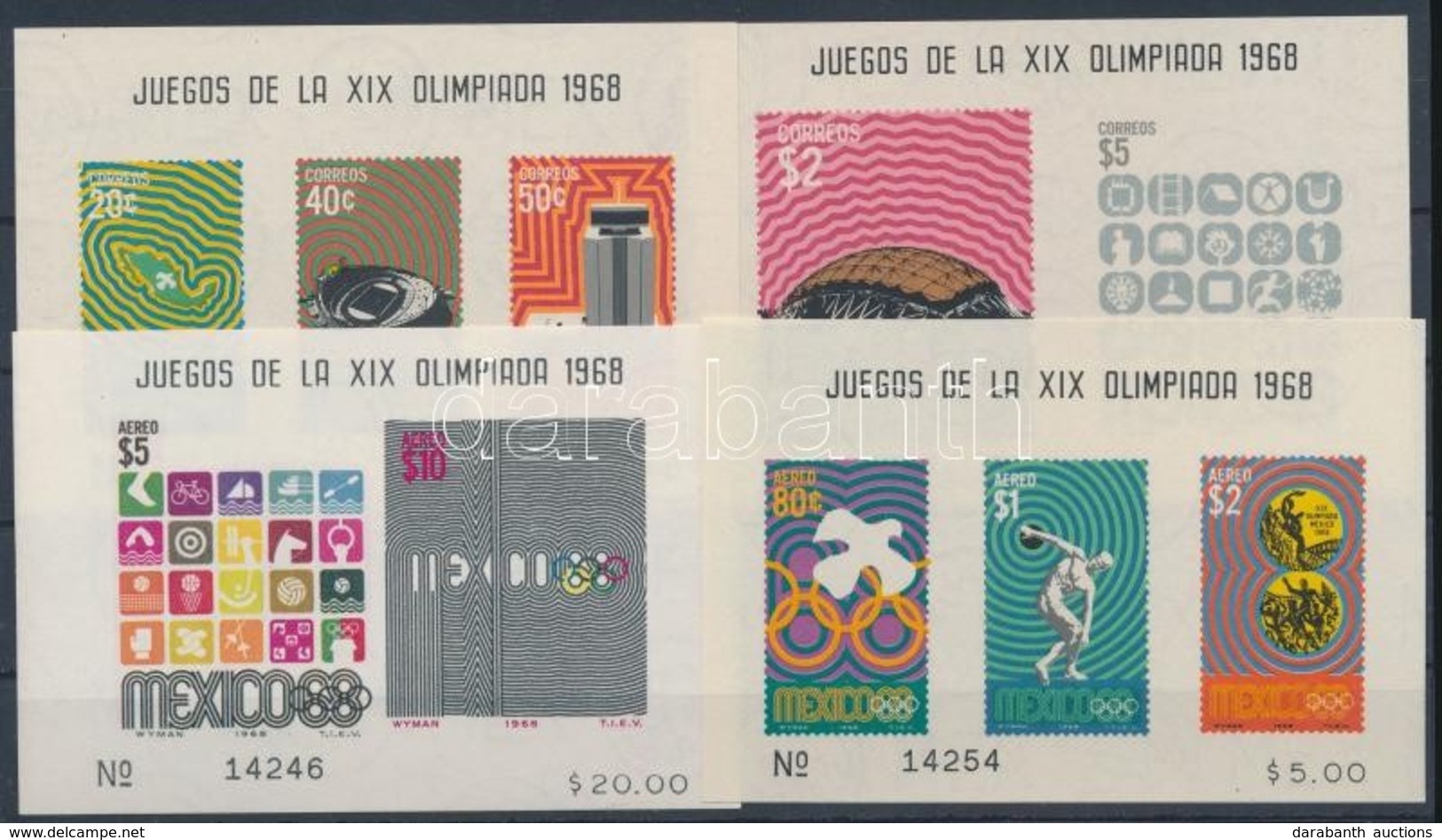 ** 1968 Olimpia Blokksor Mi 15-18 - Sonstige & Ohne Zuordnung