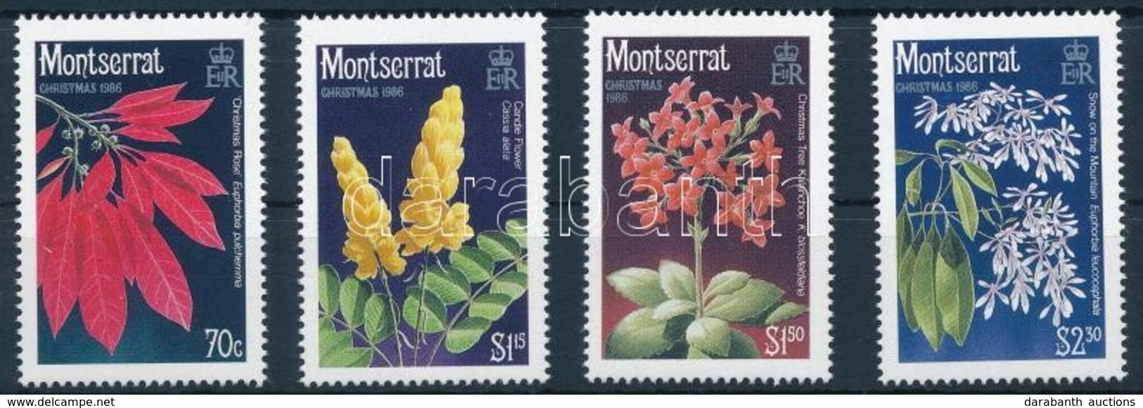 ** 1986 Karácsony, Virágok Sor,
Christmas, Flowers Set
Mi 662-665 - Sonstige & Ohne Zuordnung