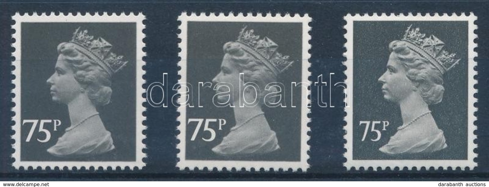 ** 1980 II. Erzsébet Brit Királynő 3 Db Bélyeg,
Elizabeth II 3 Stamps
Mi 829 AA, AC, Ab C - Other & Unclassified