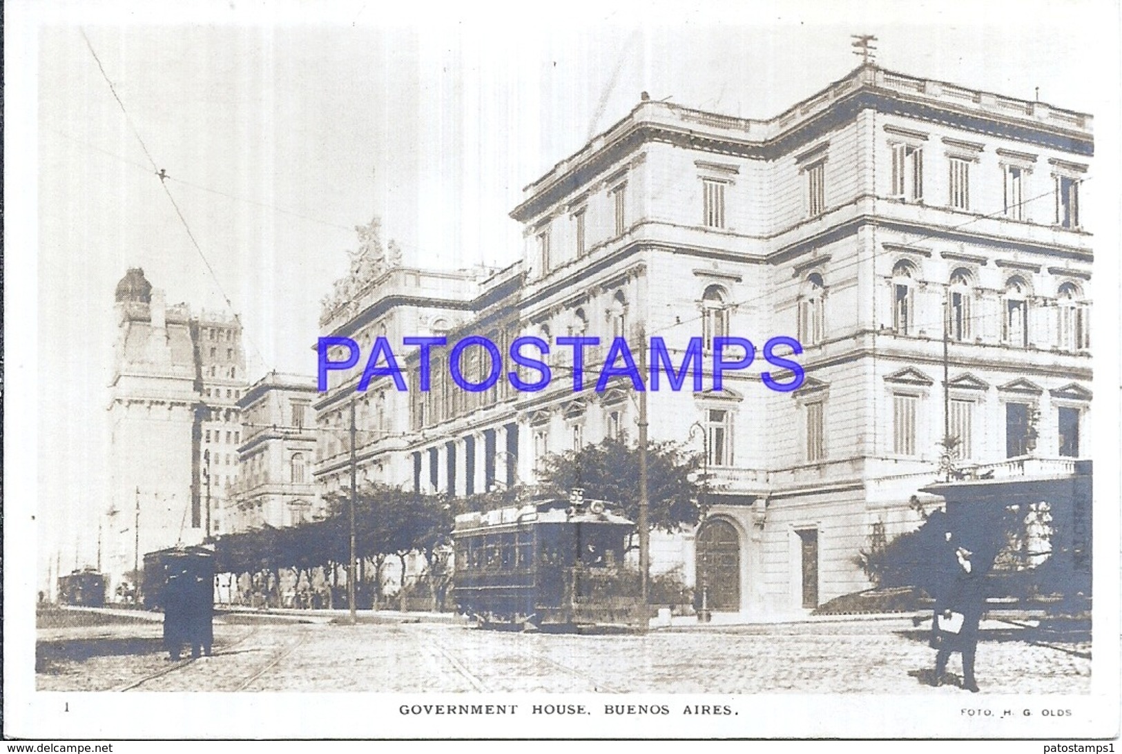 124033 ARGENTINA BUENOS AIRES PALACIO DE GOBIERNO TRANVIA TRAMWAY POSTAL POSTCARD - Belice