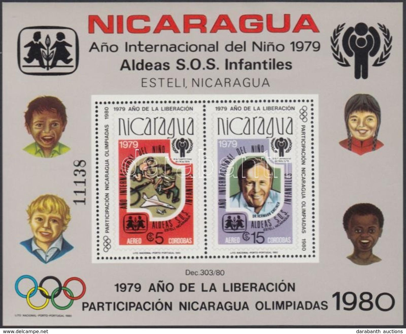 ** 1980 Nyári Olimpia Blokk Mi 110 B - Otros & Sin Clasificación