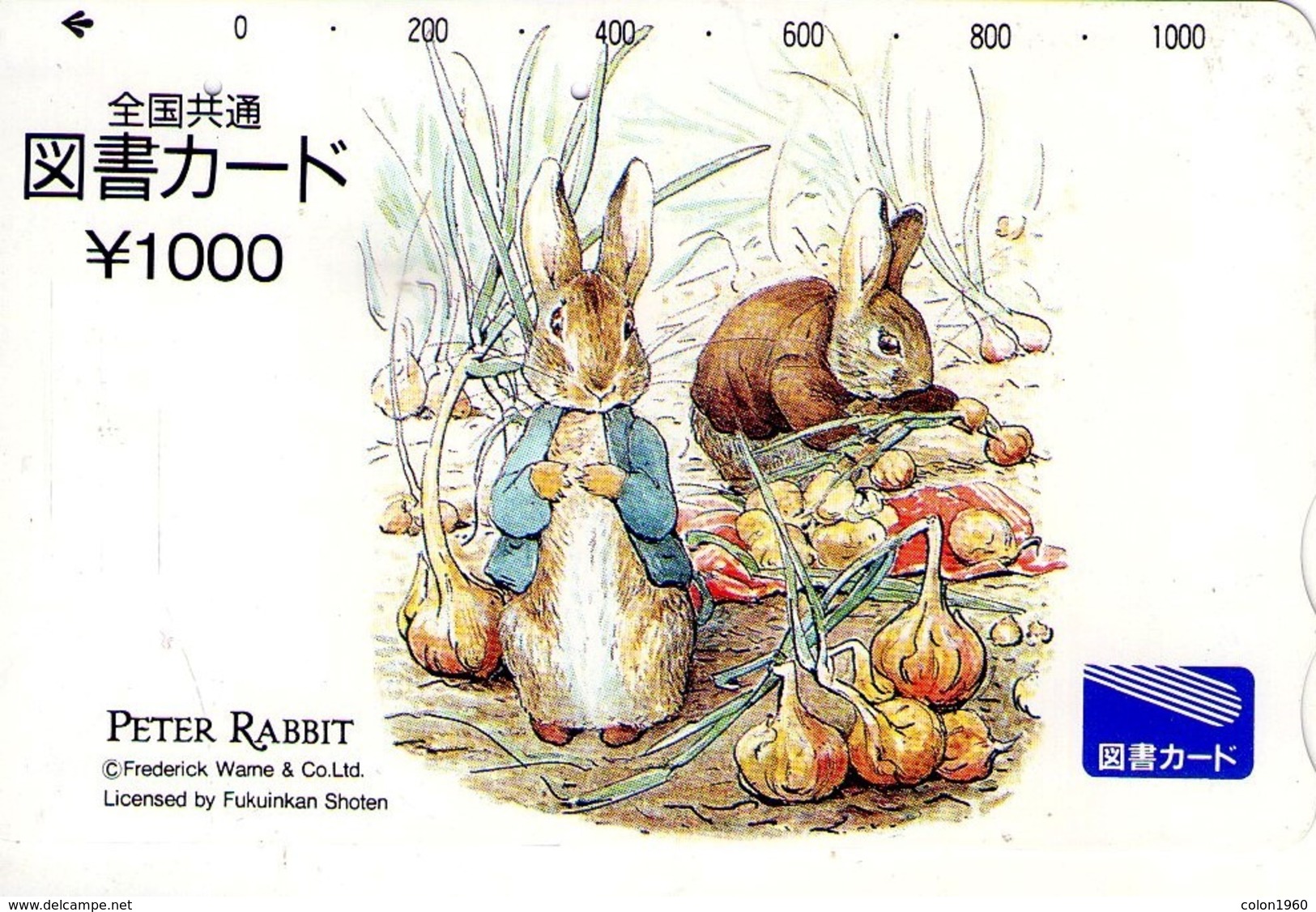 JAPON. GIFT CARD. Peter Rabbit. JP-Tosho-rabbit-012. (154) - Tarjetas De Regalo