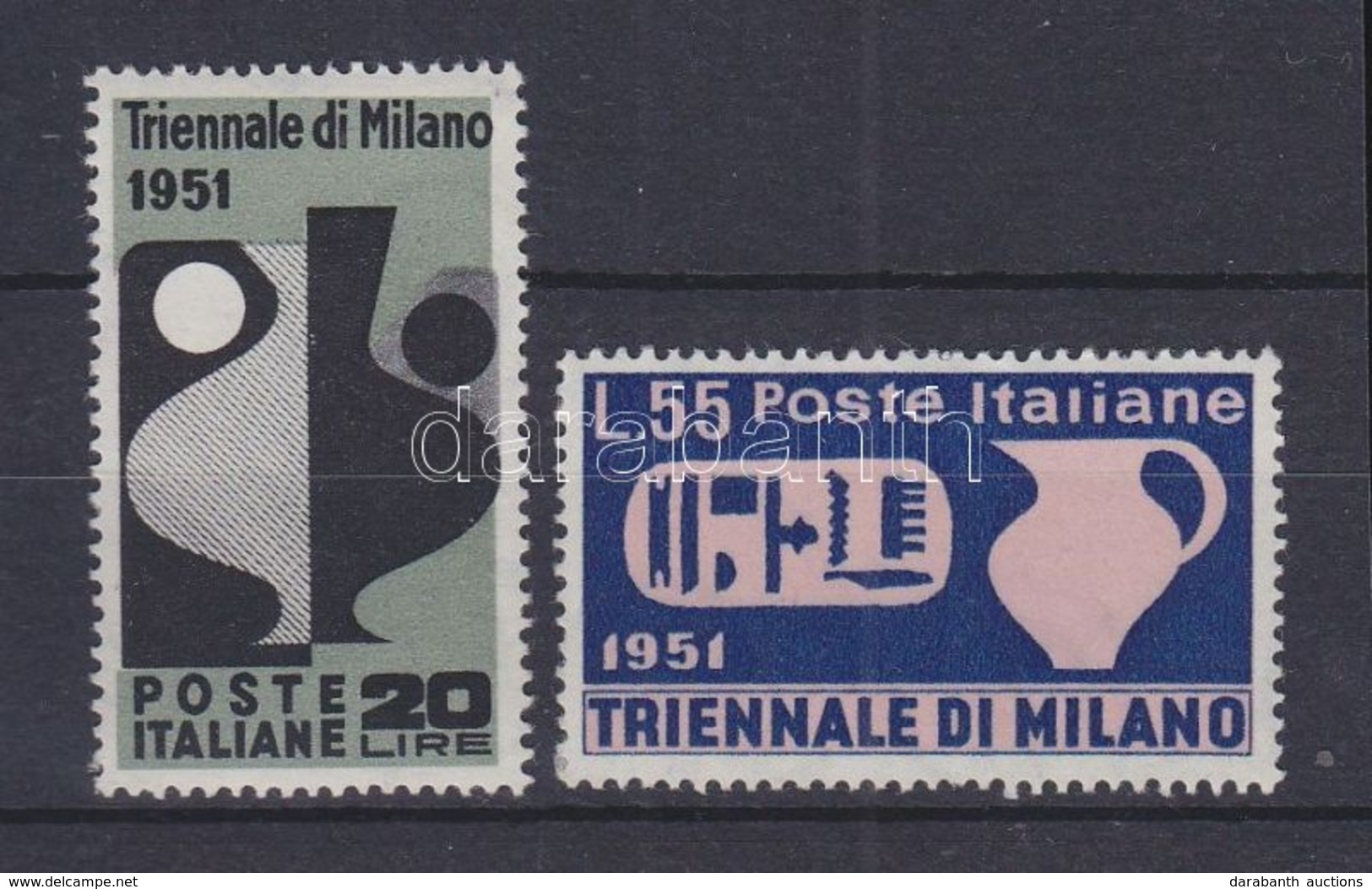 ** 1951 Milánói Triennálé Sor Mi 839-840 - Other & Unclassified