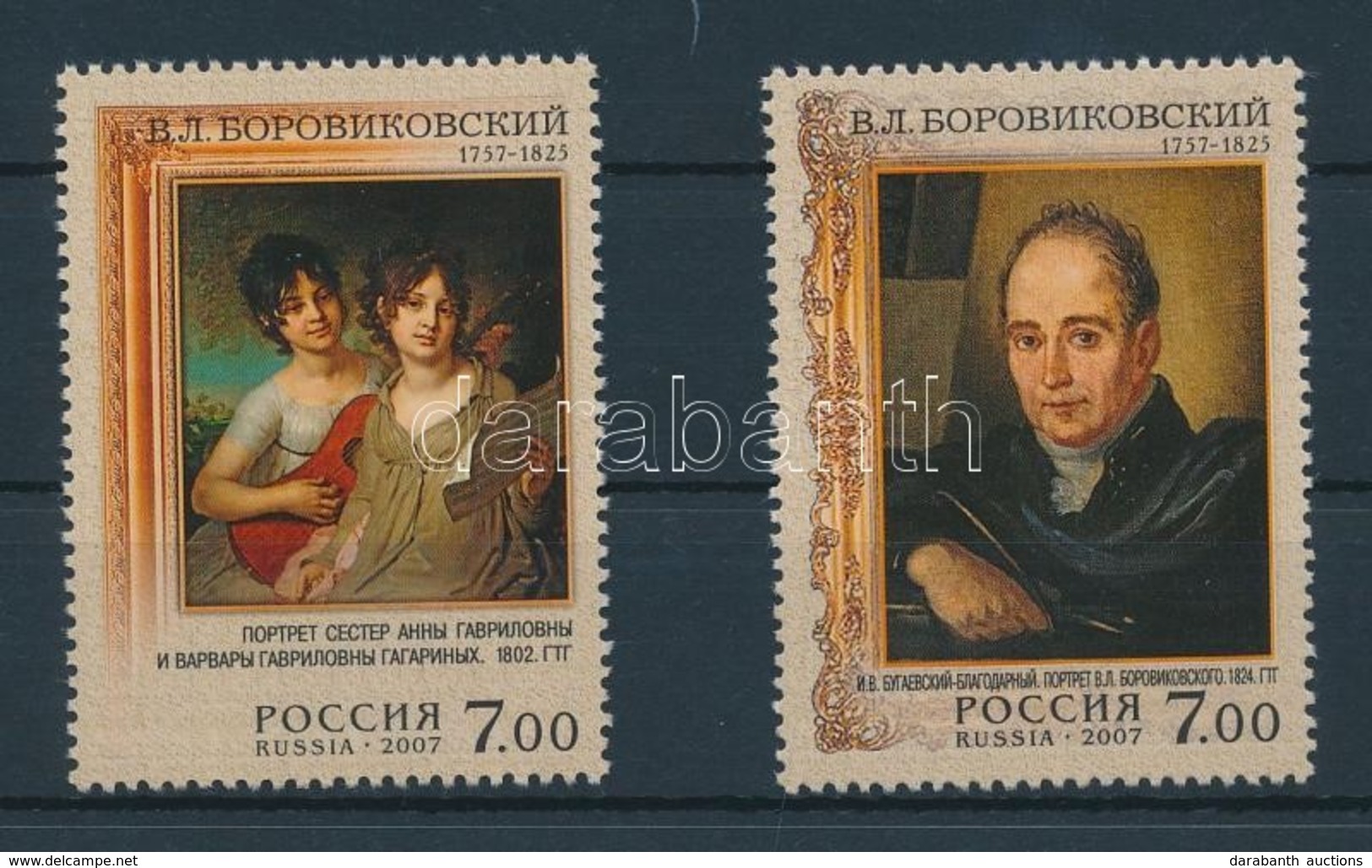 ** 2007 250 éve Született Wladimir Borowikowskij Sor Mi 1411-1412 + Kisívsor - Other & Unclassified