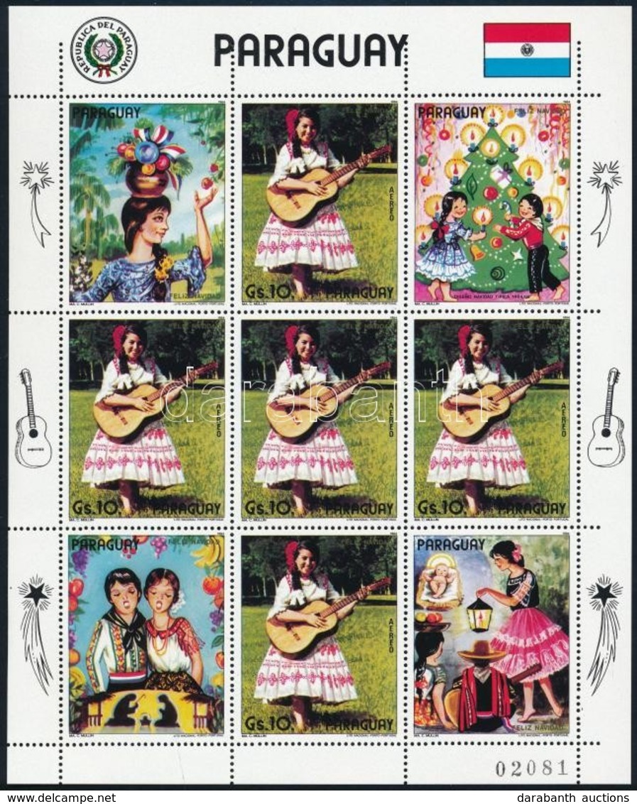 ** 1985 Karácsony Kisív,
Christmas Mini Sheet
Mi 3832-3834 - Otros & Sin Clasificación