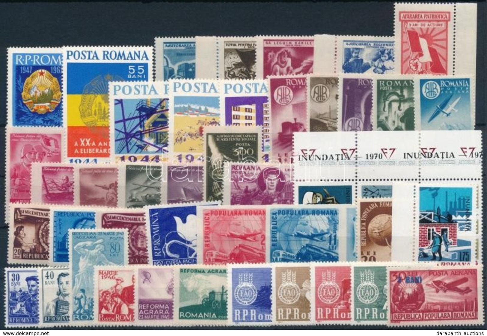 ** 1948-1964 44 Db Klf Bélyeg, Közte Teljes Sorok, összefüggések, ívszéli értékek Stecklapon - Otros & Sin Clasificación