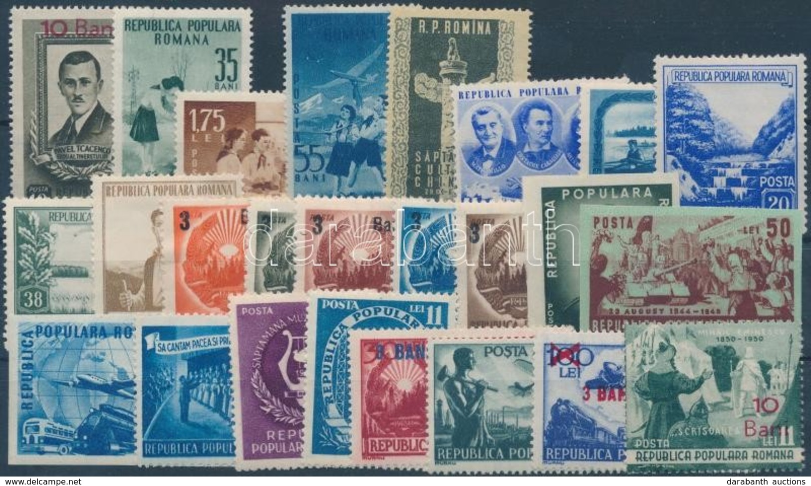 * 1952-1953 25 Db Bélyeg, Közte Vágott és Szelvényes Bélyegek - Otros & Sin Clasificación