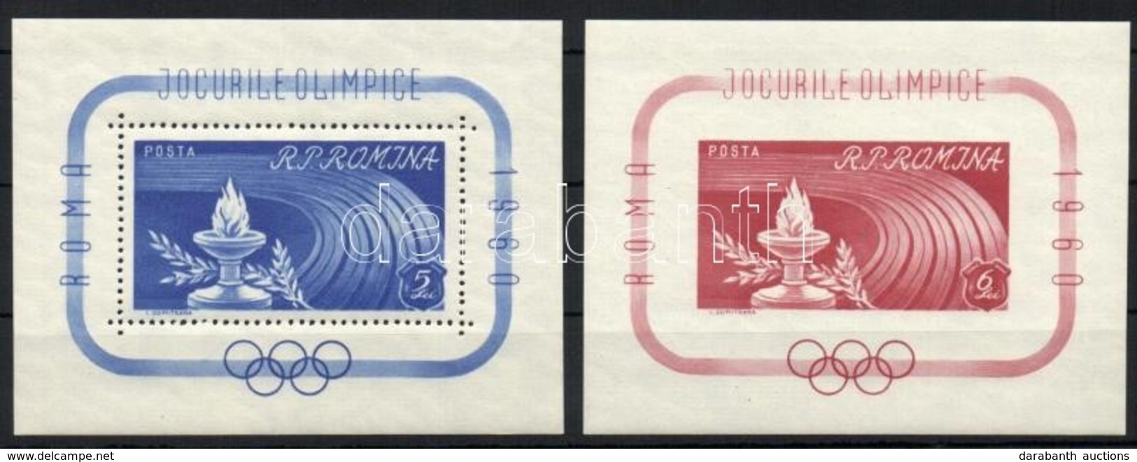 ** 1960 Római Olimpia Blokksor Mi 46-47 - Other & Unclassified