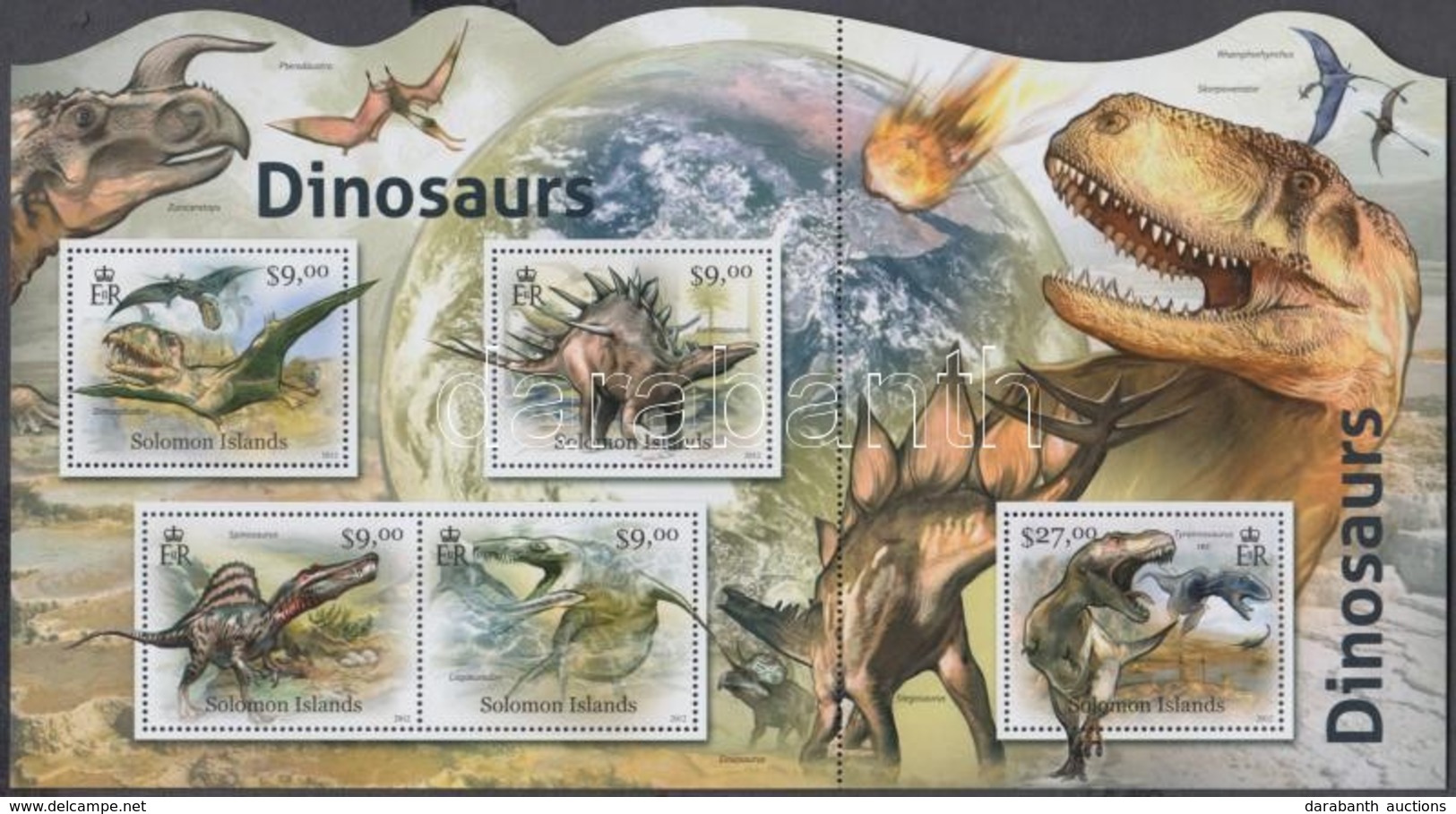 ** 2012 Dinoszauruszok Kisív Mi 1466-1470 - Otros & Sin Clasificación