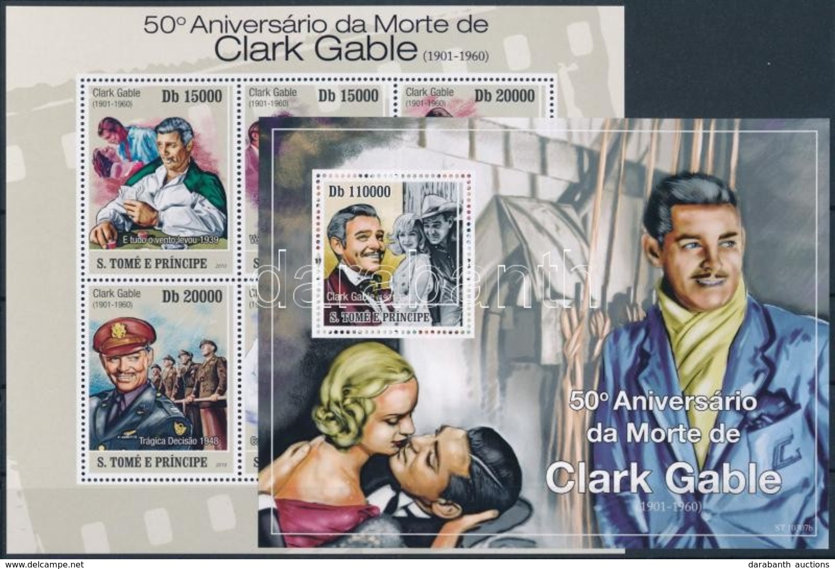 ** 2010 Clark Gable Kisív Mi 4501-4506 + Blokk Mi 774 - Otros & Sin Clasificación