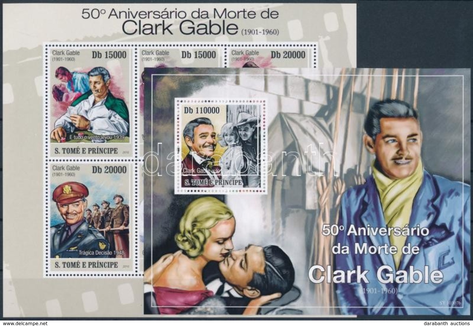 ** 2010 Clark Gable Kisív Mi 4501-4506 + Blokk Mi 774 - Otros & Sin Clasificación