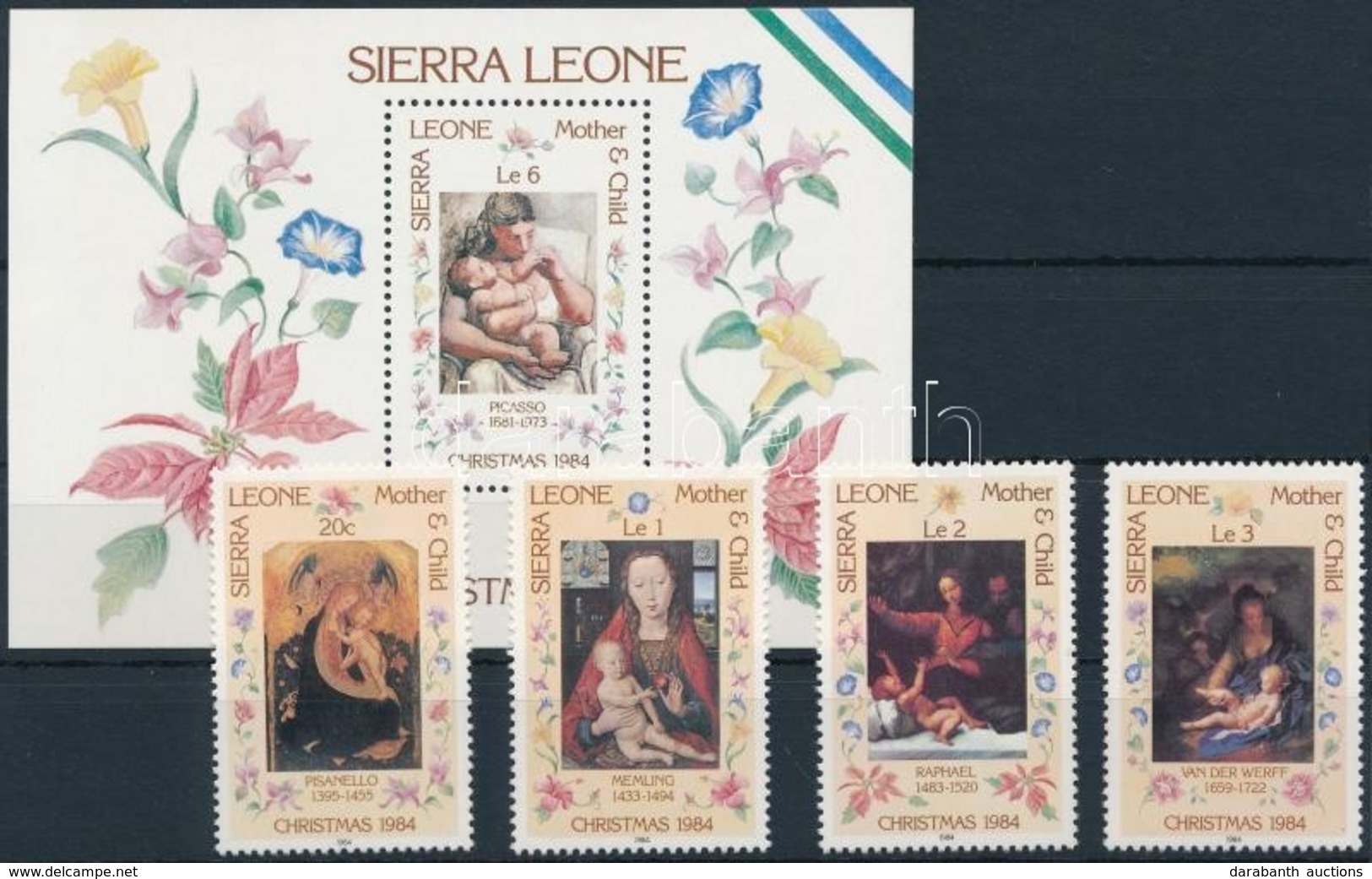 ** 1984 Karácsony Sor + Blokk,
Christmas Set + Block
Mi 784-787 + Mi 25 - Other & Unclassified