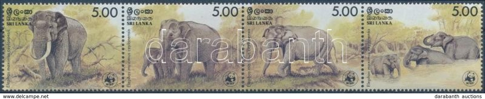 ** 1986 WWF: Elefánt 4-es Csík Mi 753-756 - Other & Unclassified