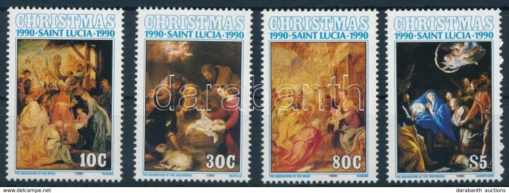 ** 1990 Karácsony, Festmények Sor,
Christmas, Paintings Set
Mi 982-985 - Other & Unclassified