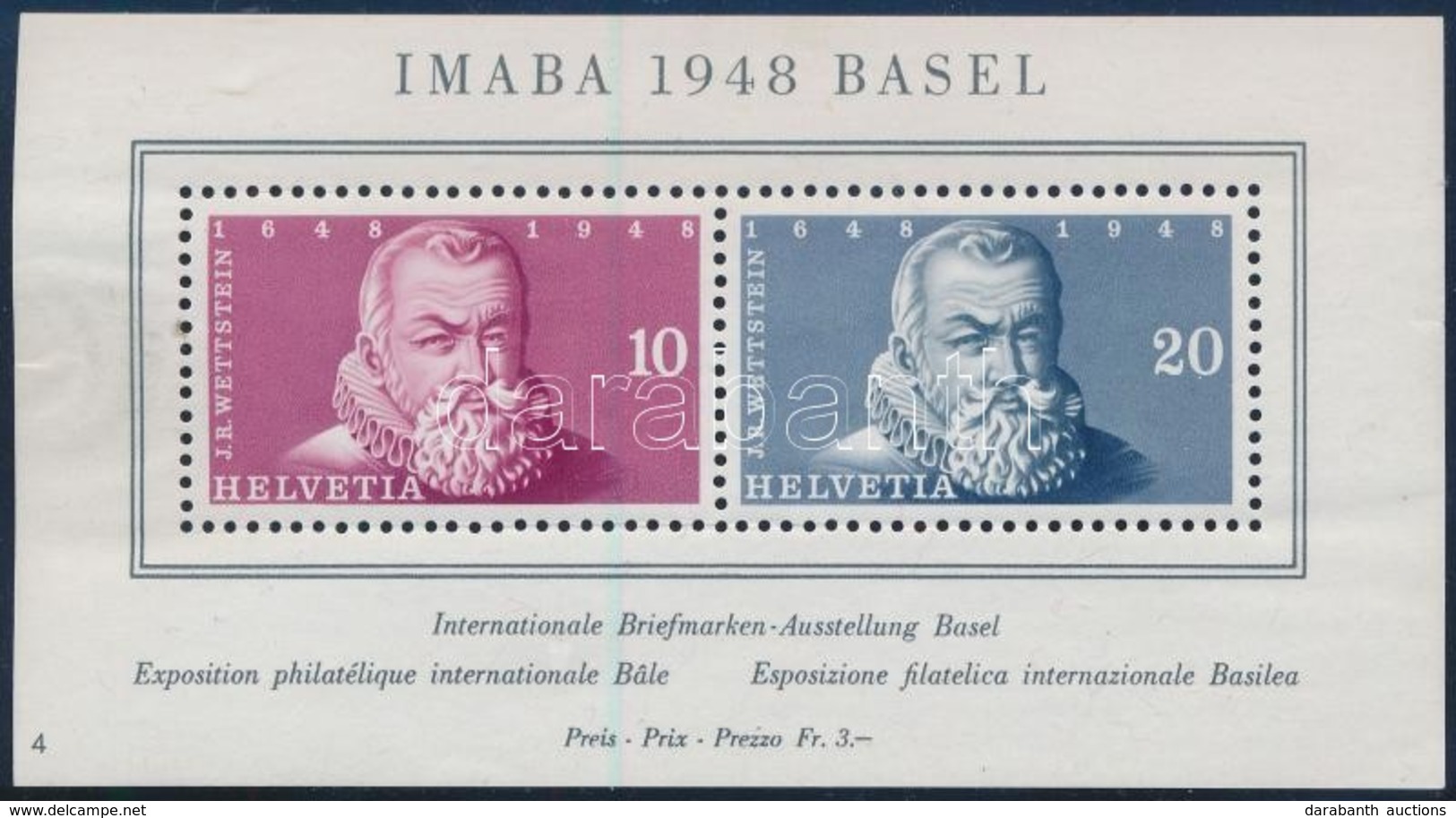 * 1948 Nemzetközi Bélyegkiállítás Blokk Mi 13 (Mi EUR 45,-) - Other & Unclassified