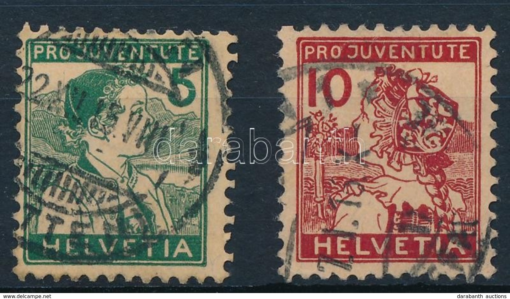 O 1915 Pro Juventute Sor Mi 128-129 - Other & Unclassified