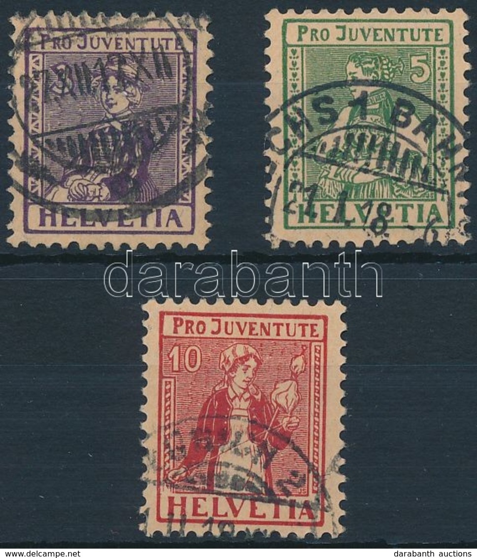 O Pro Juventute 1917 Népviselet Sor Mi 133-135 - Other & Unclassified