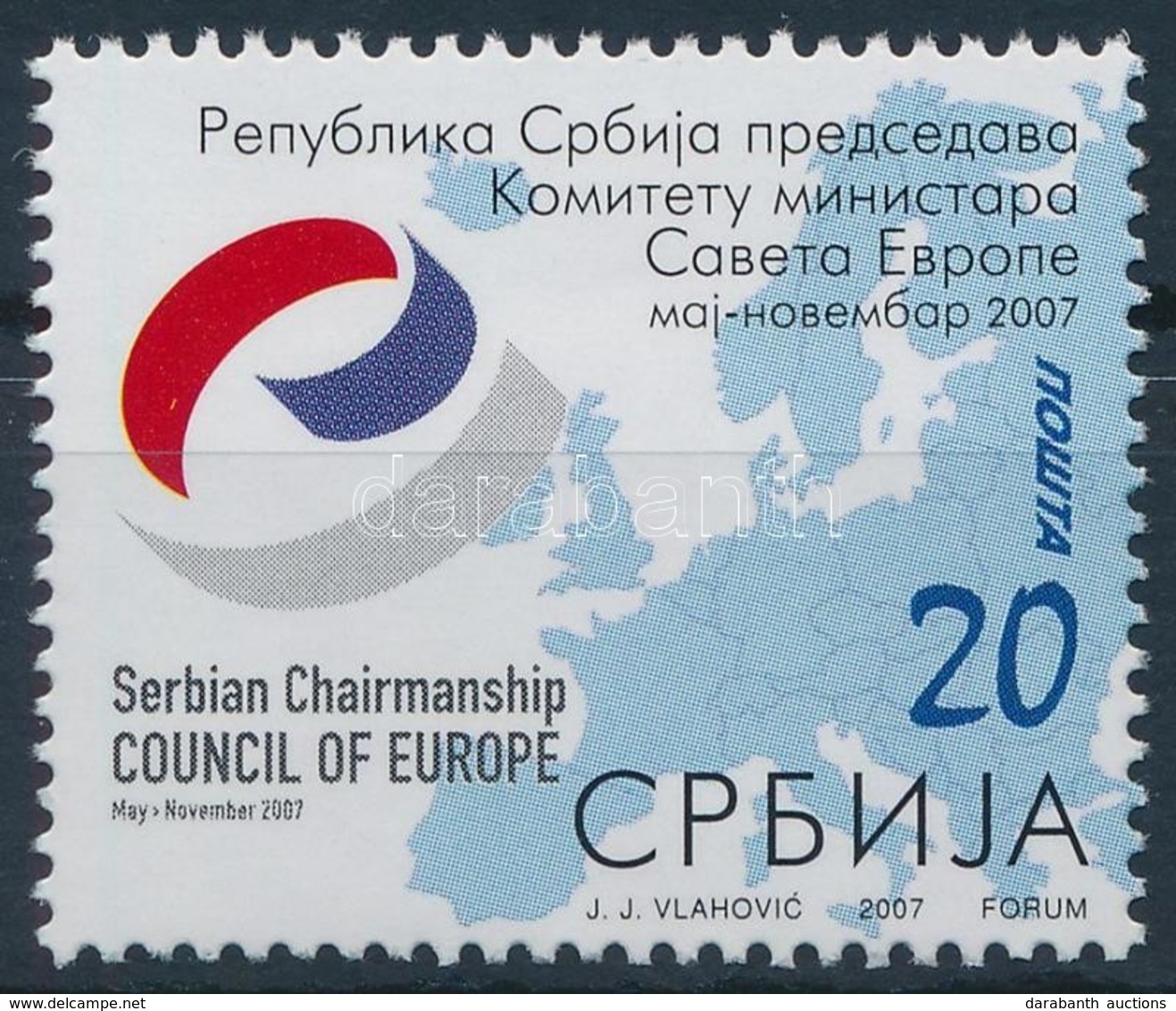 ** 2007 Szerbia Elnöksége Az Európa Tanácsban Bélyeg,
Presidency Of Serbia In The Council Of Europe Stamp
Mi 198 - Otros & Sin Clasificación