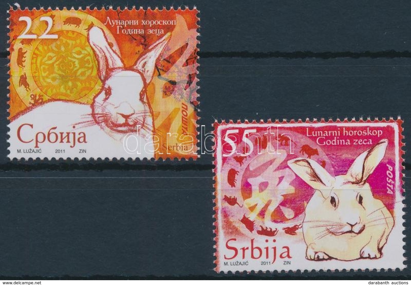 ** 2011 Kínai Újév: A Nyúl éve Sor,
Chinese New Year: Year Of The Rabbit Set
Mi 387-388 - Other & Unclassified