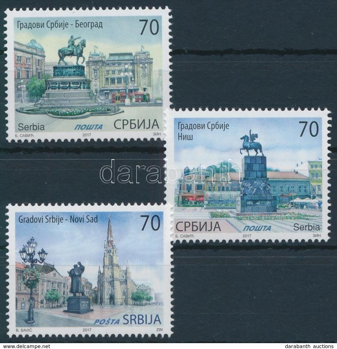 ** 2017 Szerb Városok Sor,
Serbian Cities Set
Mi 732-734 - Other & Unclassified