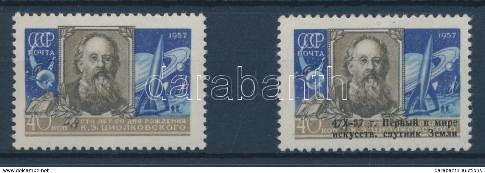 ** 1957 Konstantin Ciolkovszkij Bélyeg Mi 1993 + Felülnyomással Mi 2026 - Otros & Sin Clasificación