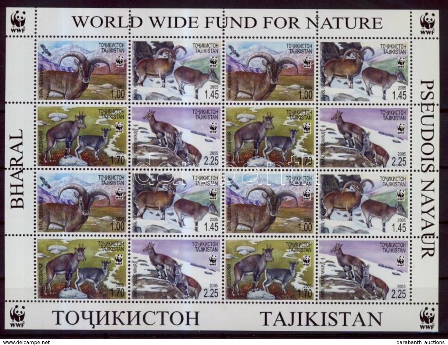 ** 2005 WWF: Kék Juh Teljes ív Mi 392-395 - Other & Unclassified