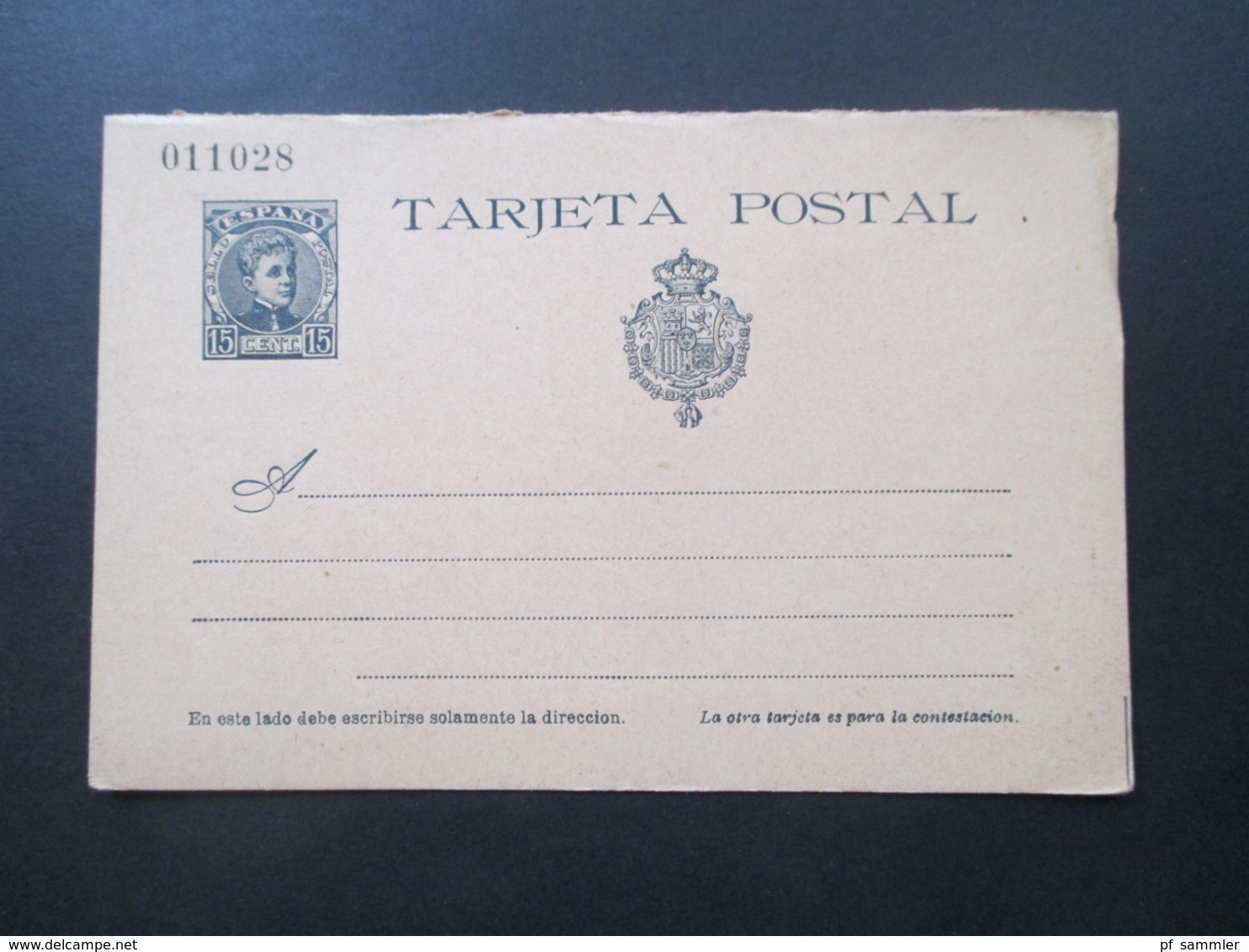 Spanien 1901 Ganzsache P 37 Doppelkarte Ungebraucht! - 1850-1931