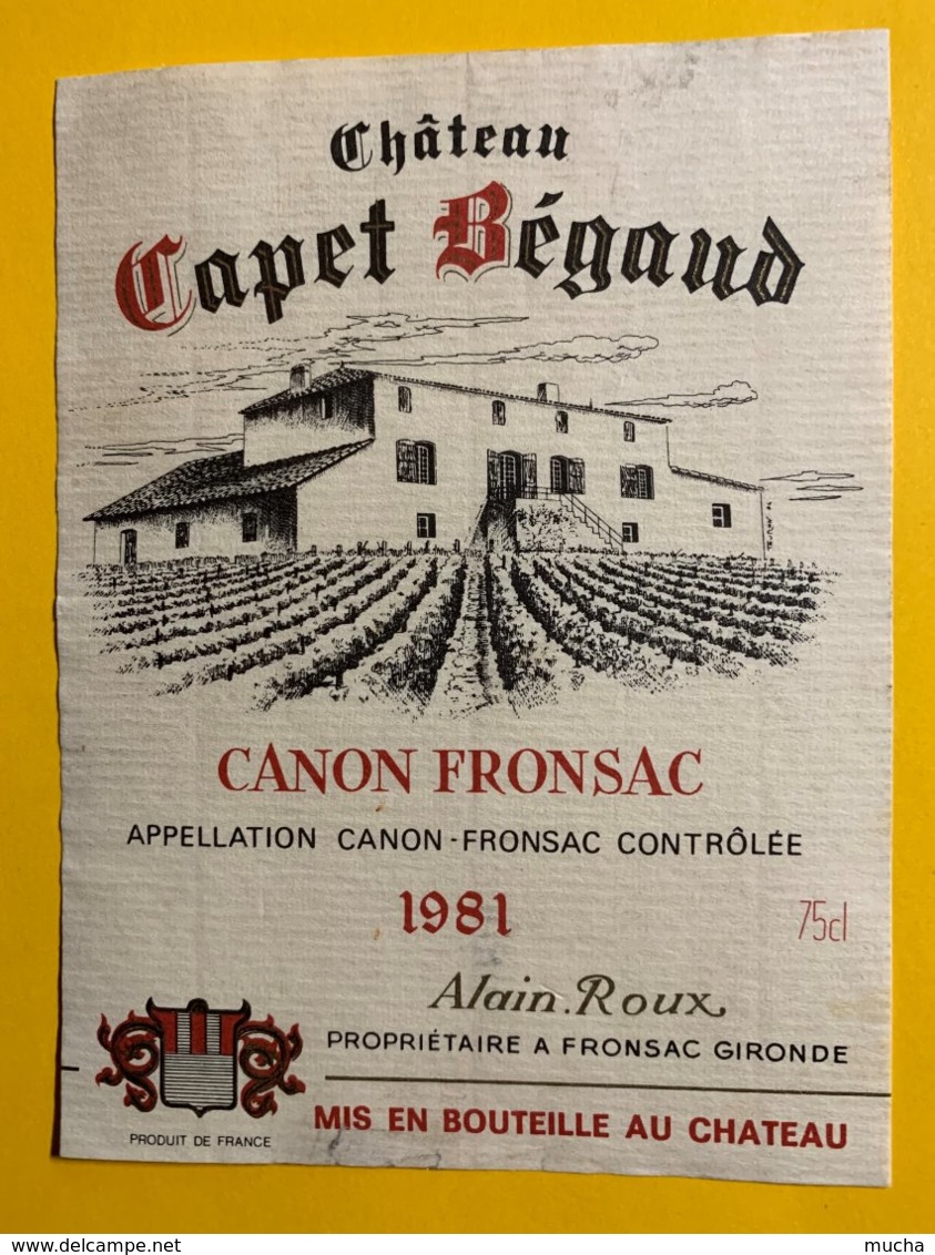 12155 - Château Capet Bégaud 1981 Canon Fronsac - Bordeaux