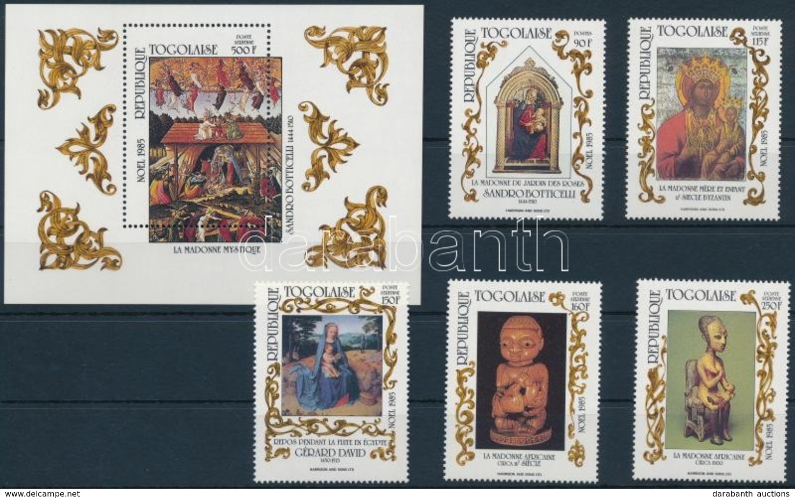 ** 1985 Karácsony Sor + Blokk,
Christmas Set + Block
Mi 1918-1922 + Mi 278 - Other & Unclassified