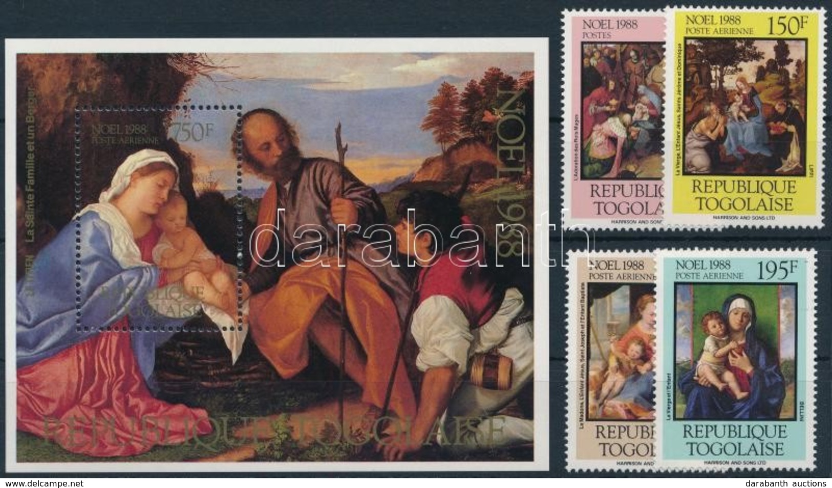 ** 1988 Karácsony Sor + Blokk,
Christmas Set + Block
Mi 2098-2101 + Mi 310 - Other & Unclassified