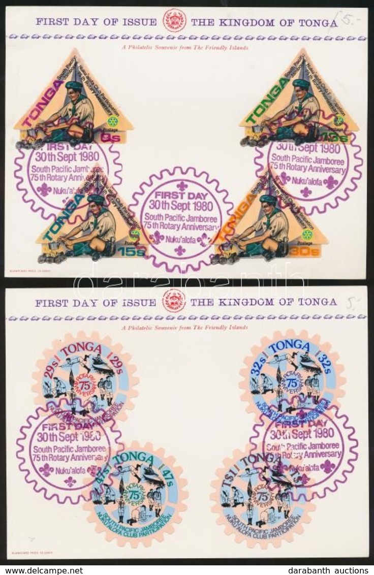 ** 1980 Rotary Sor ívsarki Négyestömbökben Mi 762-769 + 4 FDC - Otros & Sin Clasificación