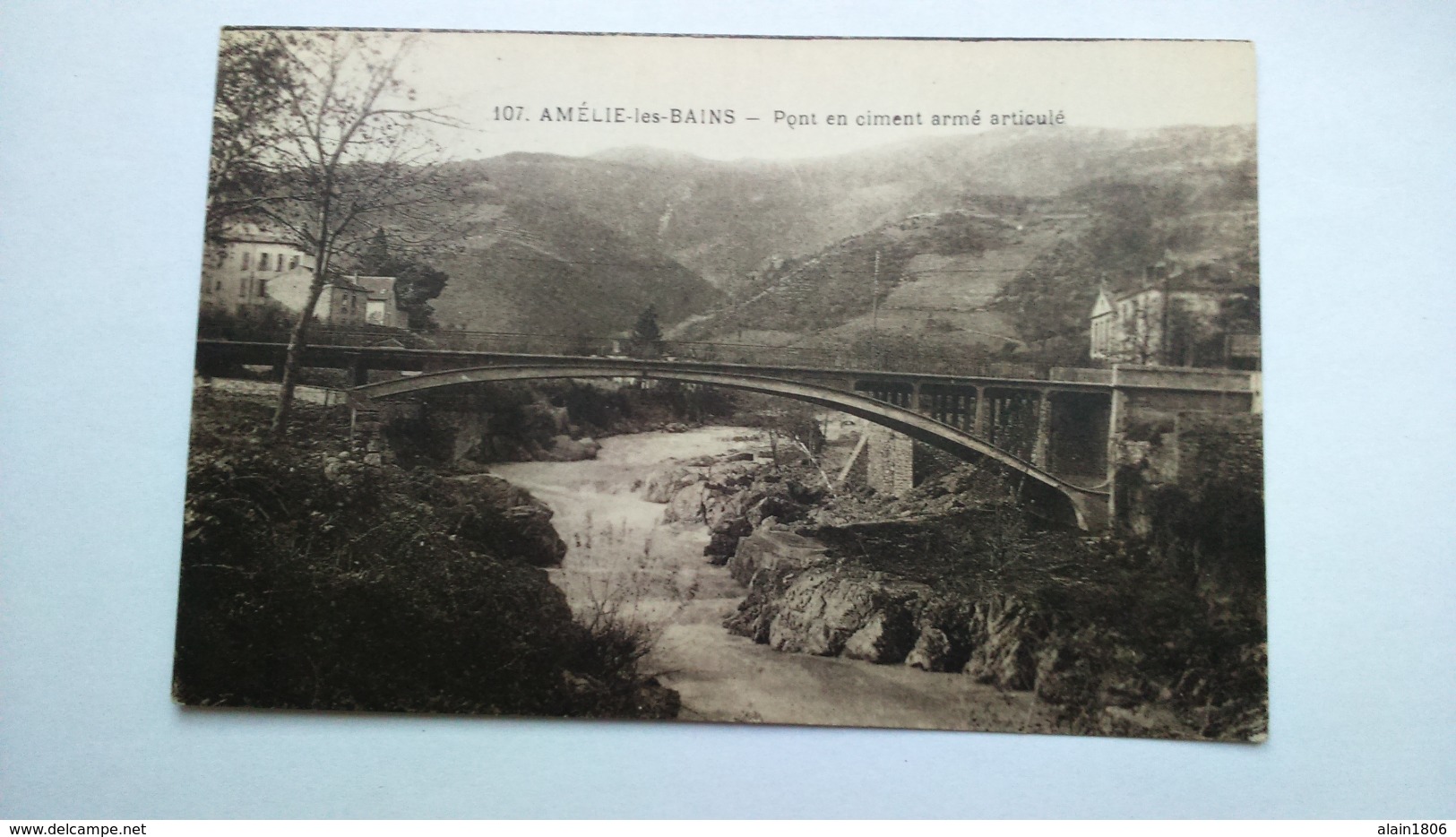 Carte Postale ( AA9 ) Ancienne De Amélie Les Bains , Pont En Ciment - Otros & Sin Clasificación