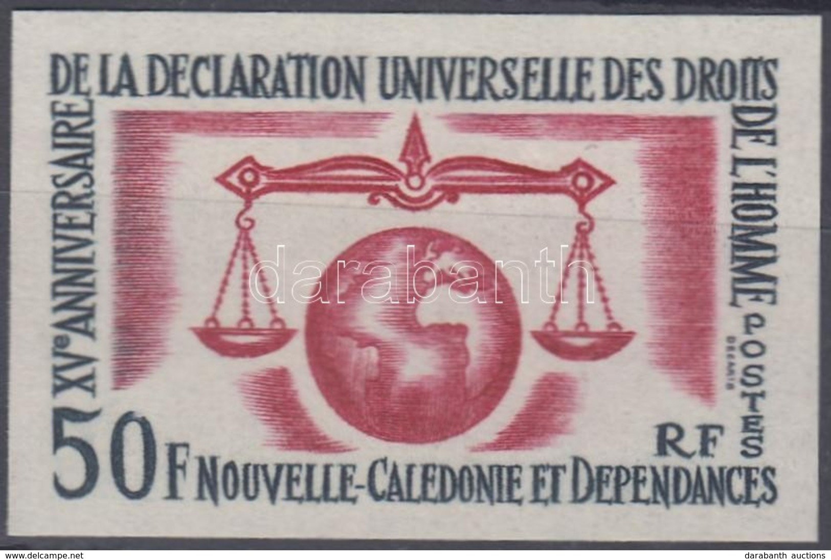 ** 1963 Az általános Emberi Jogok Deklarálásának 15. évfordulója Vágott Bélyeg Mi 393 - Sonstige & Ohne Zuordnung
