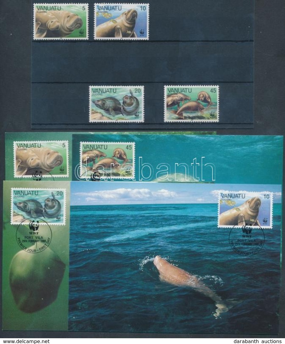 ** 1988 WWF Dugong Sor Mi 782-785 + 4 CM + 4 FDC - Otros & Sin Clasificación