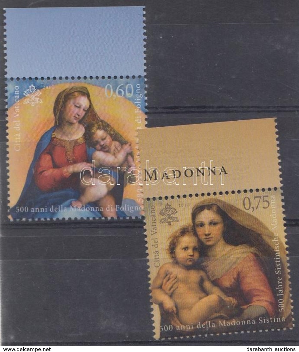 ** 2012 500 éves A Sixtusi Madonna és Madonna Di Foligno Sor + Kisívpár Mi 1733-1734 - Otros & Sin Clasificación
