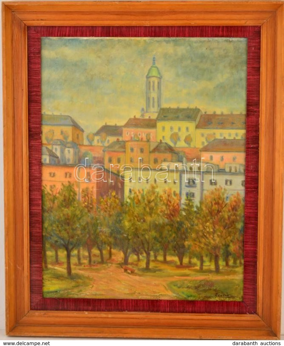 Guzsik Jelzéssel: Vérmező. Olaj, Farost, Keretben, 62×51 Cm - Sonstige & Ohne Zuordnung