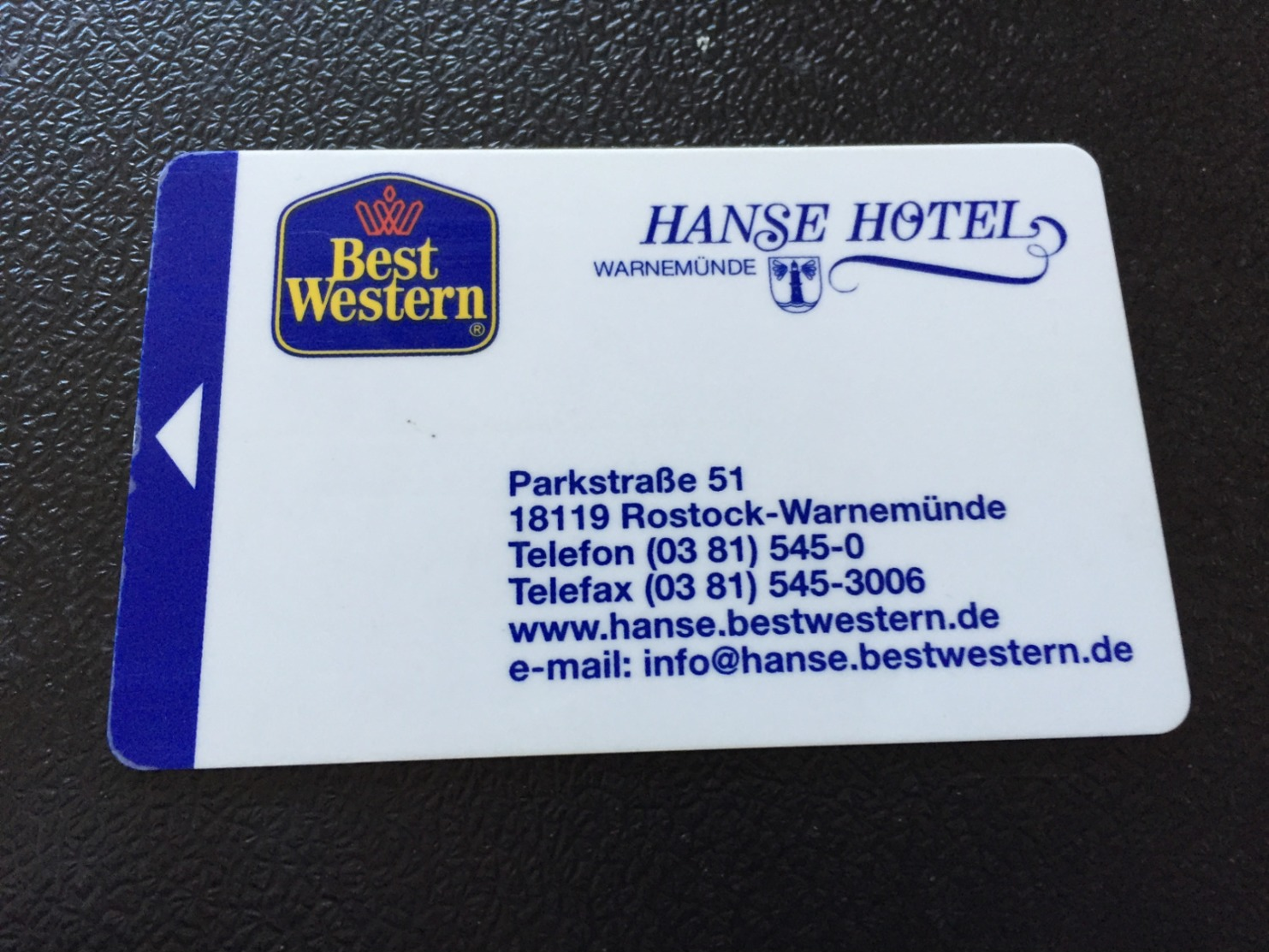 Hotelkarte Room Key Keycard Clef De Hotel Tarjeta Hotel  ROSTOCK-WARNEMÜNDE HANSE HOTEL  With Casino On Back - Ohne Zuordnung