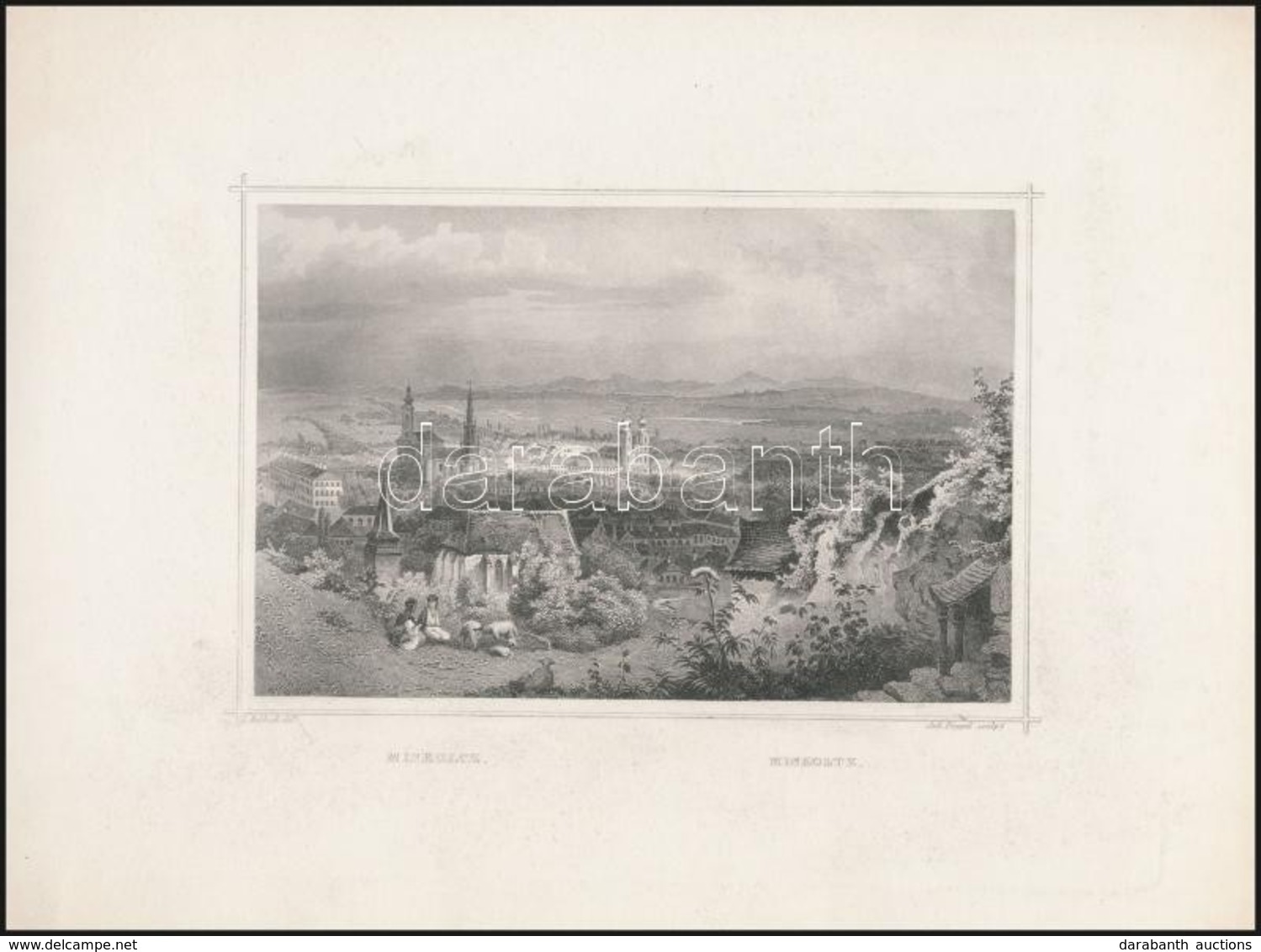 Cca 1860 Ludwig Rohbock (1820-1883) - J.Poppel: Miskolc Acélmetszet, 13x17 Cm - Estampas & Grabados