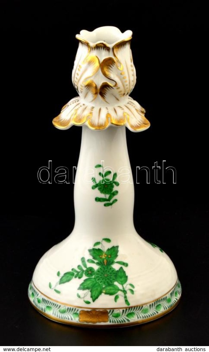 Herendi Apponyi-mintás Porcelán Gyertyatartó, Kézzel Festett, Jelzett, Hibátlan, M: 15 Cm. - Otros & Sin Clasificación