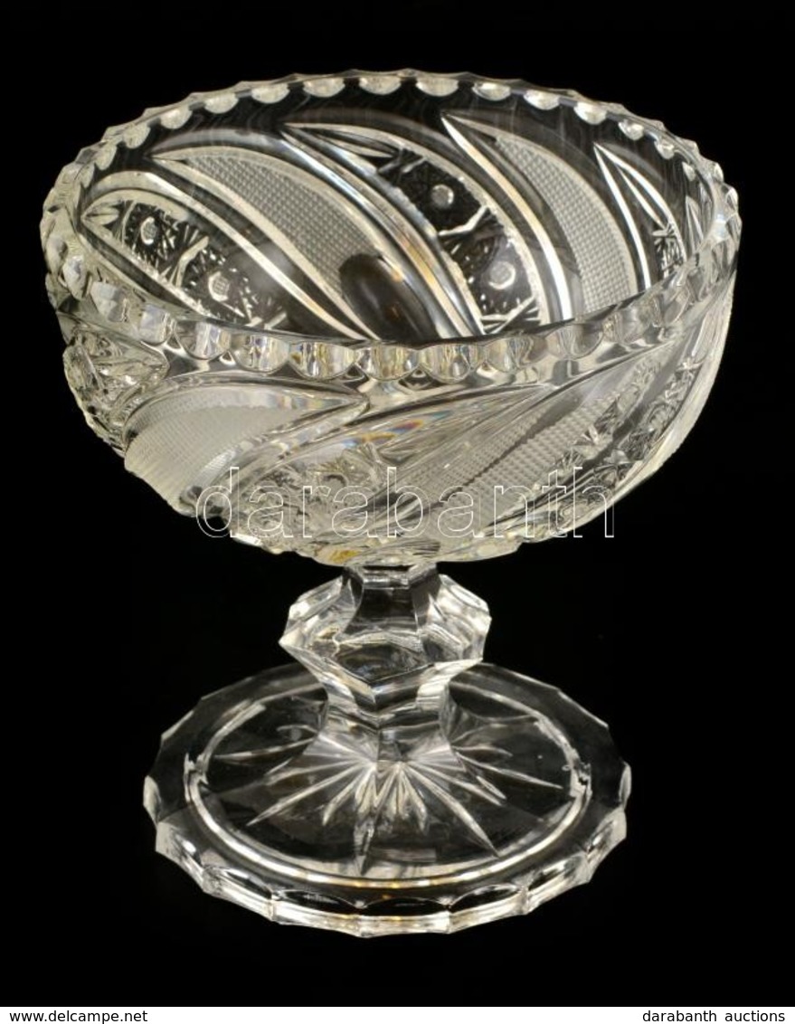 Kehely, Csiszolt ólomkristály, Jelzés Nélkül, Hibátlan, M: 12,5 Cm - Glass & Crystal