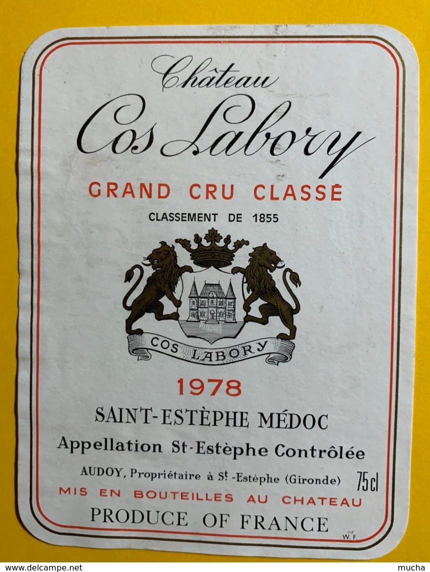 12177 - Château Cos Labory 1978 Saint-Estèphe - Bordeaux