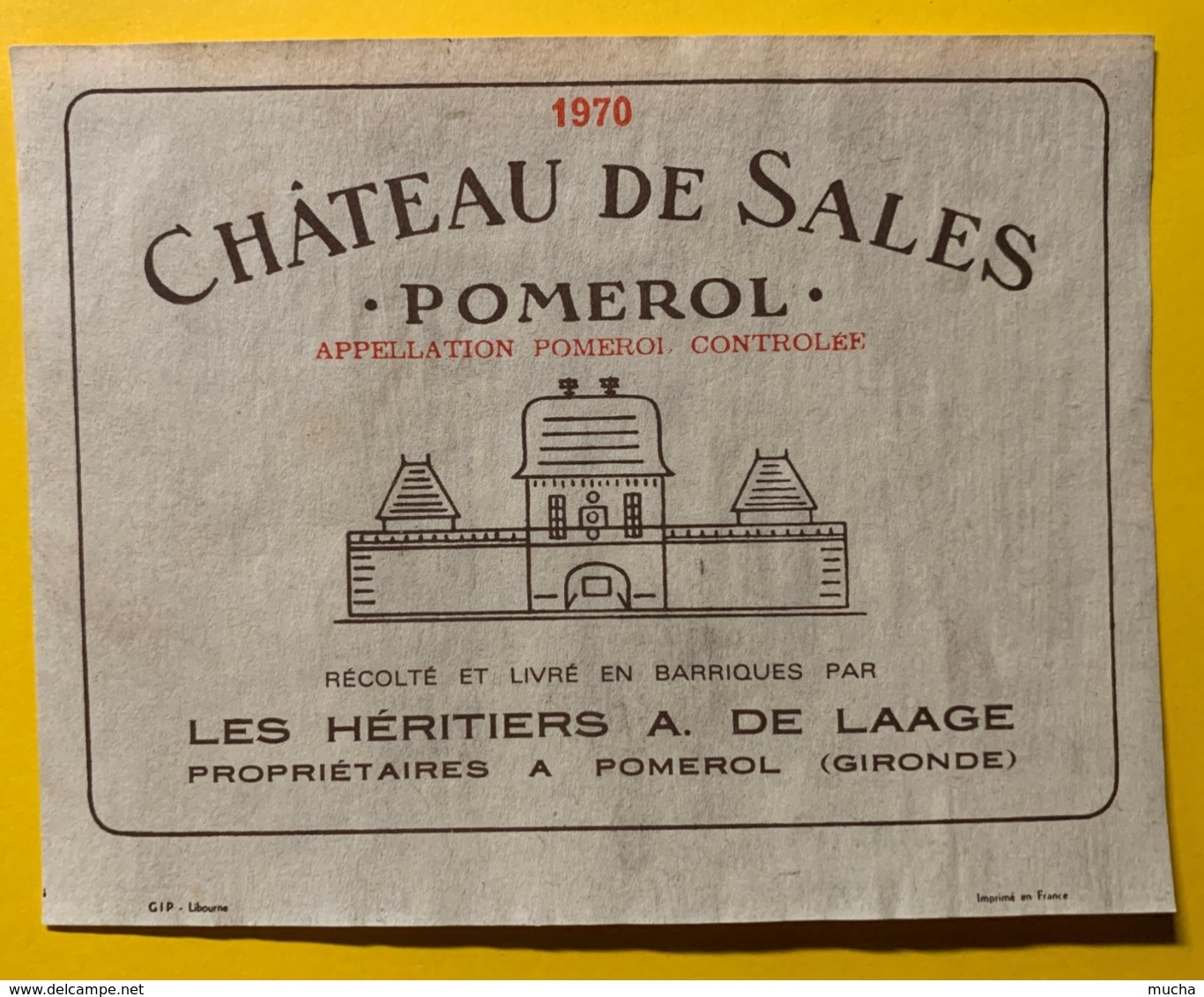 12179 - Château De Sales 1970 Pomerol - Bordeaux
