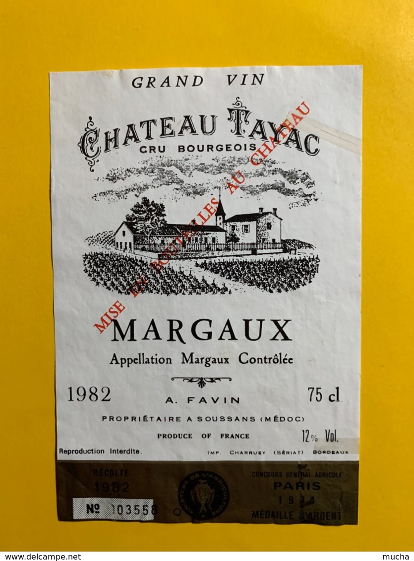 12181 - Château Tayac 1982 Margaux - Bordeaux