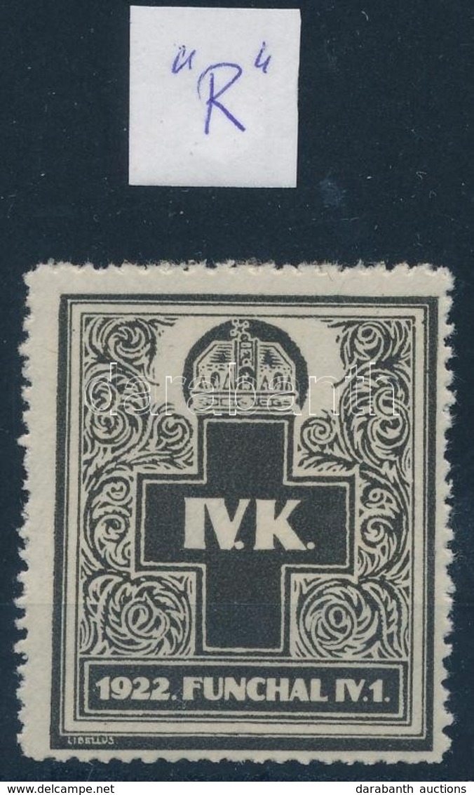 ** 1922 IV. Károly Gyászbélyeg Levélzáró 'R' - Non Classificati