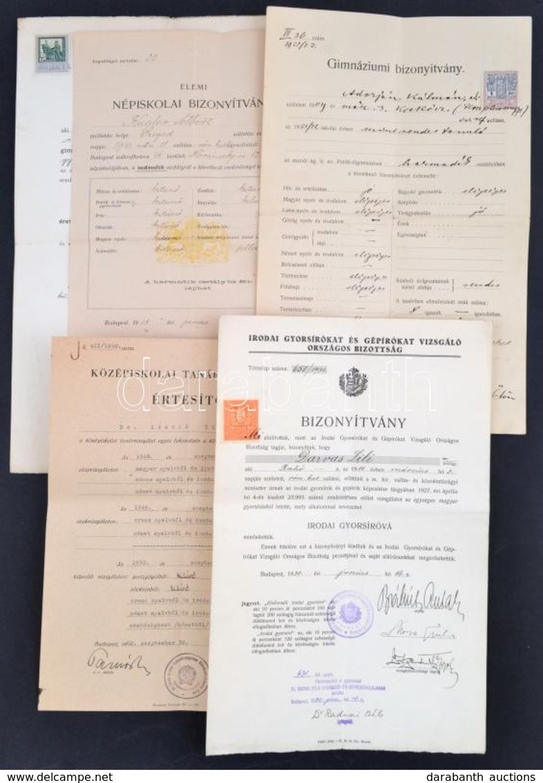 1918-1950 5 Db Bizonyítvány - Unclassified